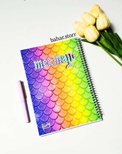 دفتر رنگین کمانی جلد مقوایی مسترراد ۵۰ برگ