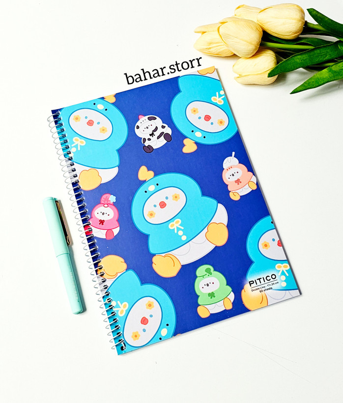 دفتر زبان جلد مقوایی پیتیکو ۶۰ برگ اردک