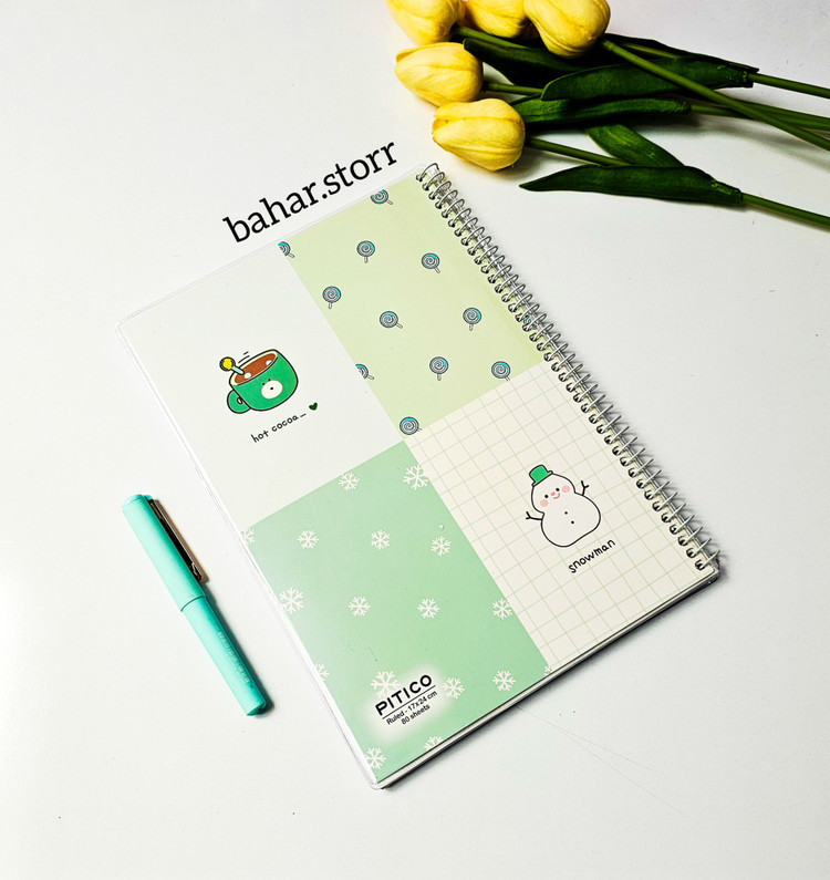 دفتر جلد مجلد پیتیکو ۸۰ برگ سبز