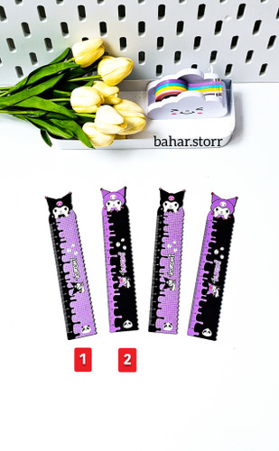 خط کش چوبی ۱۵ سانتی متری طرح کرومی