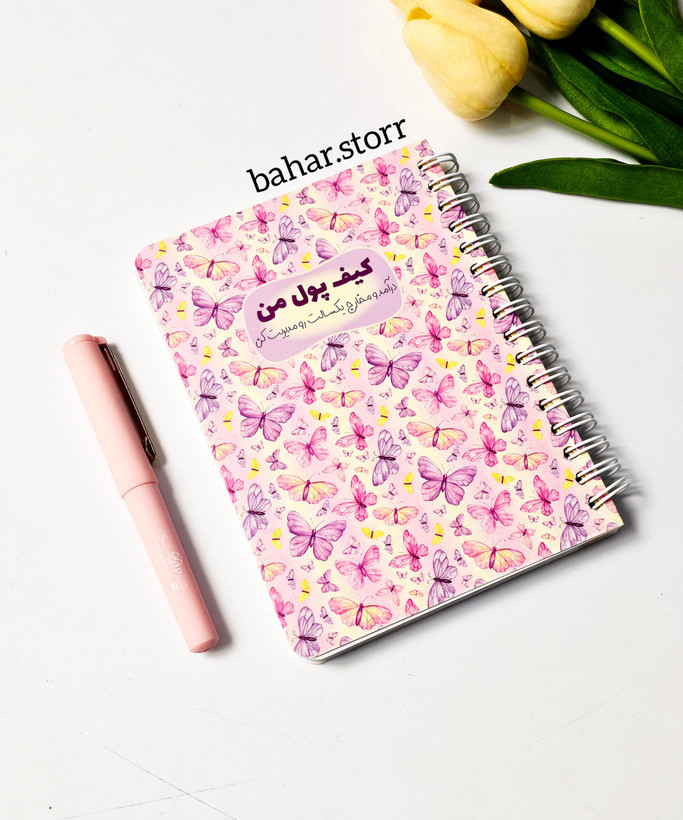 پلنرمالی برنامه ریزی درامدها و هزینه ها ۹۶ برگ پروانه رنگی