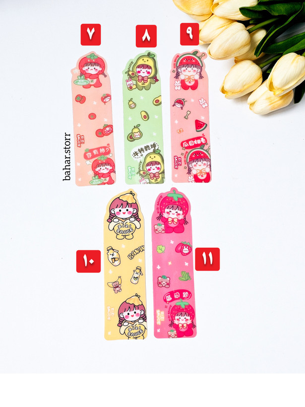 بوکمارک طلقی فانتزی با طرح دختر میوه ای