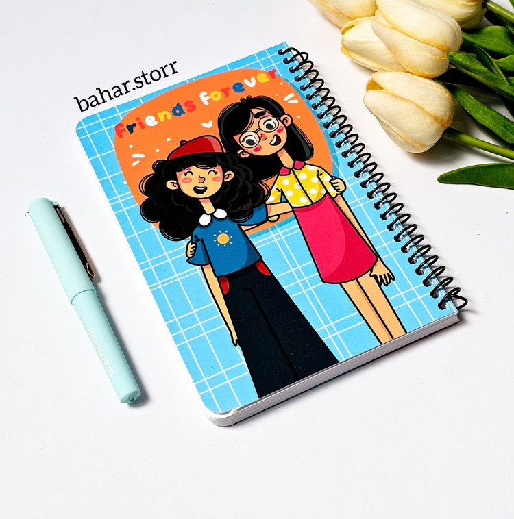 دفترچه یادداشت خط دار ۸۰ برگ دختر ابی