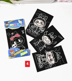 نقاشی خراشیدنی فانتزی ۴ برگه همراه با قلم چوبی لبوبو