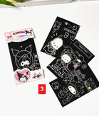 نقاشی خراشیدنی فانتزی ۴ برگه همراه با قلم چوبی کرومی