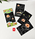 نقاشی خراشیدنی فانتزی ۴ برگه همراه با قلم چوبی کاپی بارا