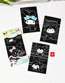 نقاشی خراشیدنی فانتزی ۴ برگه همراه با قلم چوبی کرومی ملودی