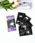 نقاشی خراشیدنی فانتزی ۴ برگه همراه با قلم چوبی کرومی