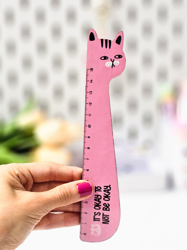 خط کش های چوبی طرح فانتزی گربه