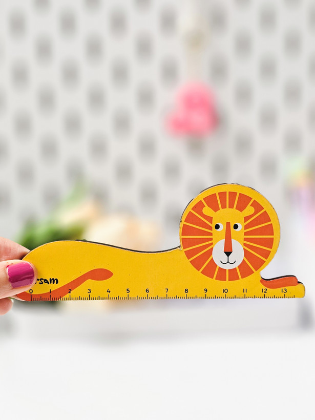 خط کش های چوبی طرح فانتزی شیر