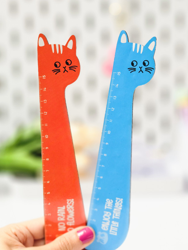 خط کش های چوبی طرح فانتزی گربه