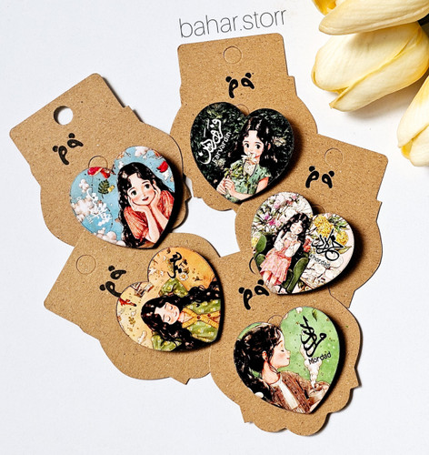 پیکسل چوبی ماه تولد طرح دختر