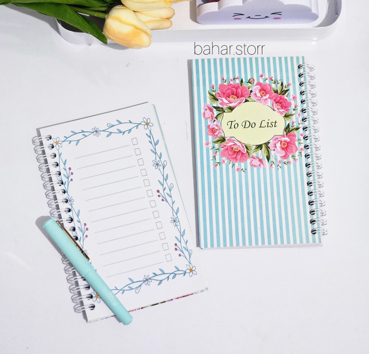 تودولیست جلد مقوایی ۸۰ برگ گل گلی