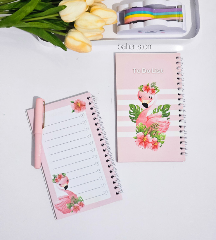 تودولیست جلد مقوایی ۸۰ برگ فلامینگو