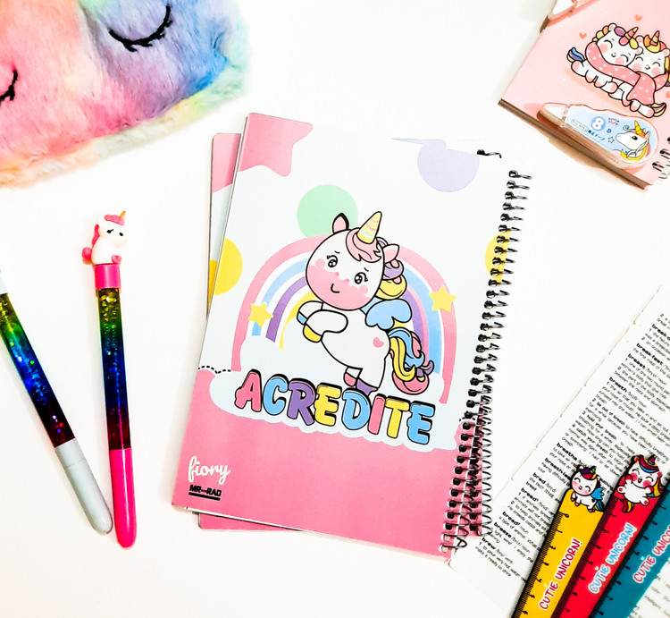 دفتر جلد مقوایی برند مسترراد ۵۰ برگ یونیکورن