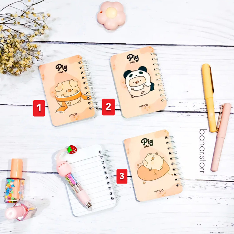 دفترچه جیبی برند پیتیکو ۸۰ برگ خوک