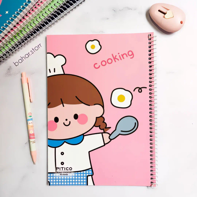 دفترهای جلد مقوایی برند پیتیکو ۶۰ برگ دختر