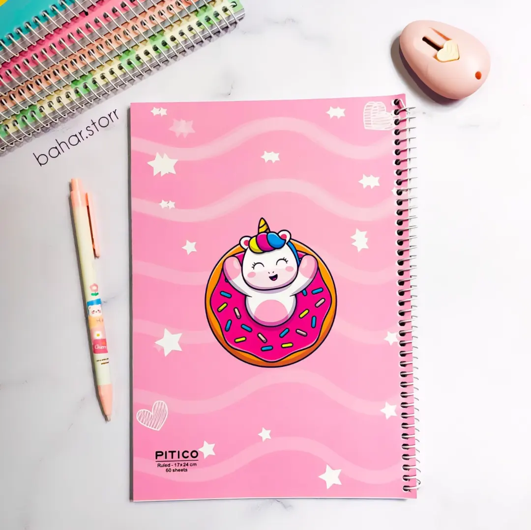 دفترهای جلد مقوایی برند پیتیکو ۶۰ برگ یونیکورن