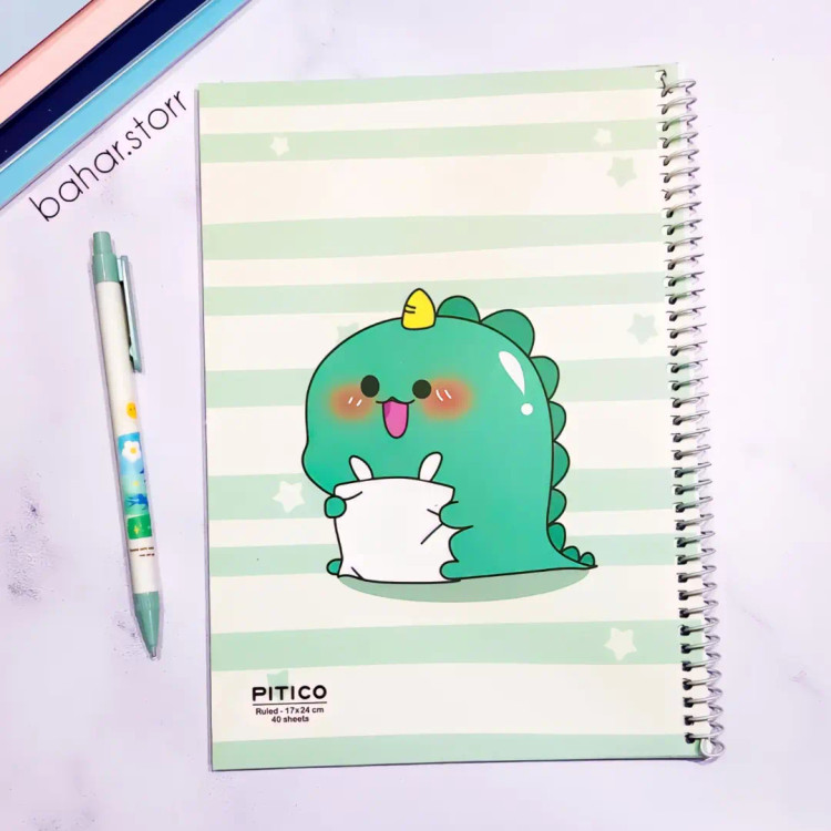 دفتر جلد مقوایی برند پیتیکو ۴۰ برگ دایناسور