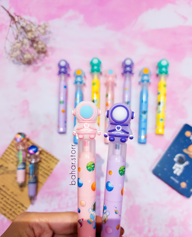 هایلایتر ۳ طبقه ای فضانورد بنفش و صورتی