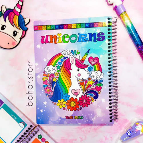 پلنر هفتگی جلد مقوایی براق برند مسترراد ۷۵ برگ یونیکورن