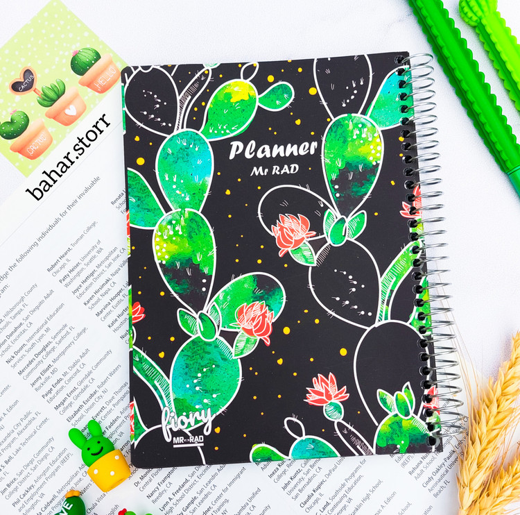 پلنر هفتگی جلد مقوایی برند مسترراد ۷۵ برگ کاکتوس