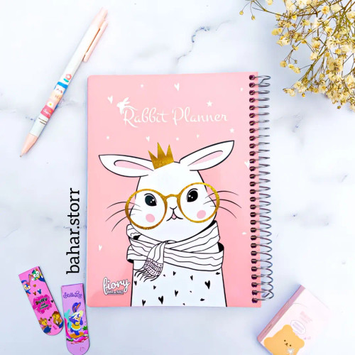 پلنر هفتگی جلدمقوایی برند مسترراد ۷۵ برگ خرگوشی