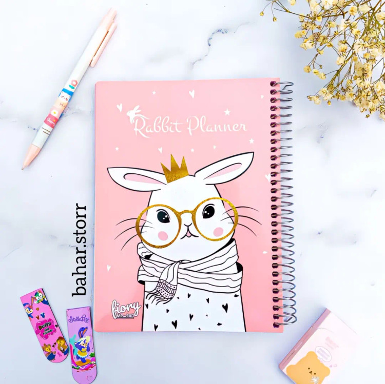 پلنر هفتگی جلدمقوایی برند مسترراد ۷۵ برگ خرگوشی