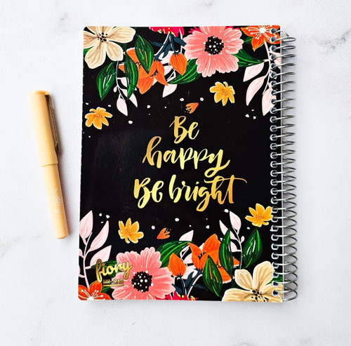 پلنر هفتگی جلدمقوایی برند مسترراد ۷۵ برگ گل مشکی