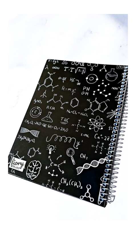 دفتر موضوعی جلد مقوایی براق برند مسترراد ۵۰ برگ شیمی