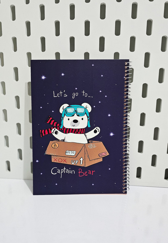 دفترهای حاشیه دار جلد مقوایی ۴۰ برگ خرس