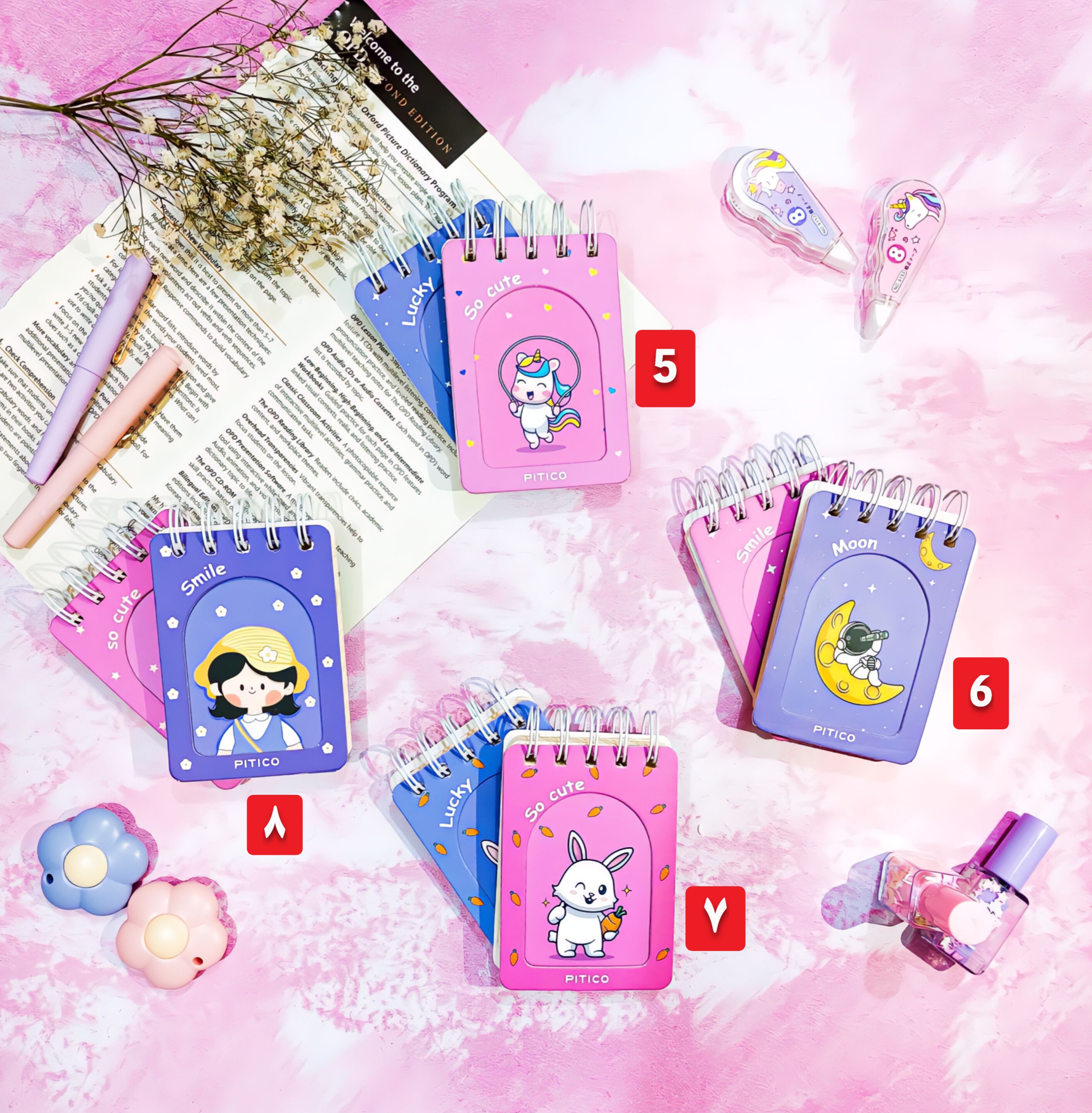 دفترچه های جلد مقوایی پنجره ای برند پیتیکو ۸۰ برگ