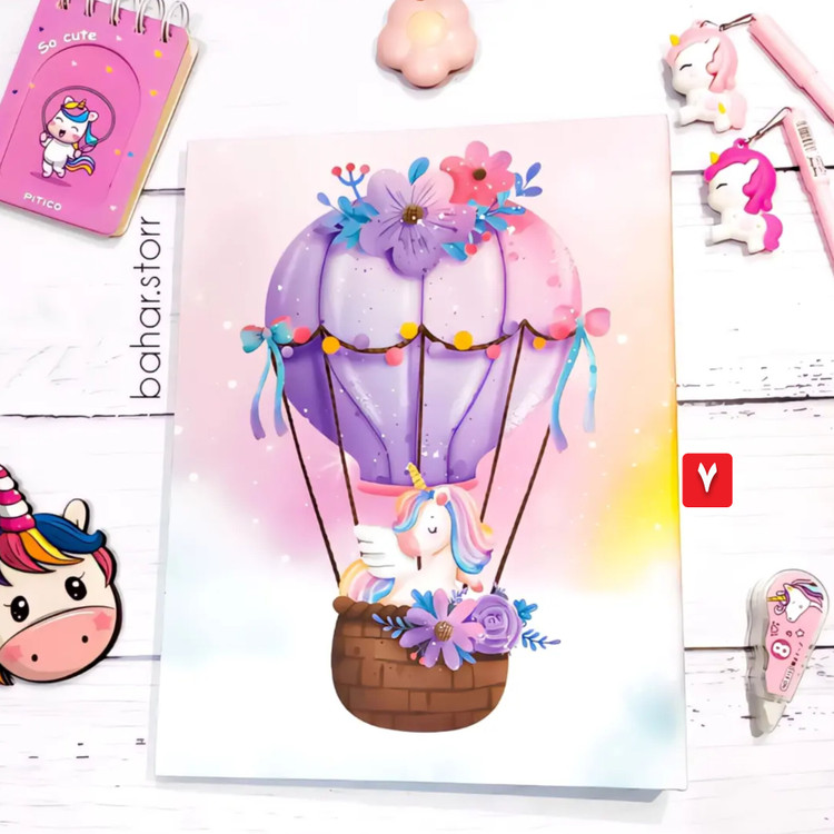 کلاسور ۲۶ حلقه برند hero یونیکورن بالن دار