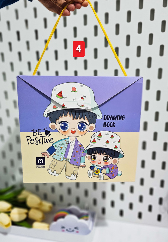 دفتر نقاشی کیفی جلد مقوایی ۶۰ برگ پسر