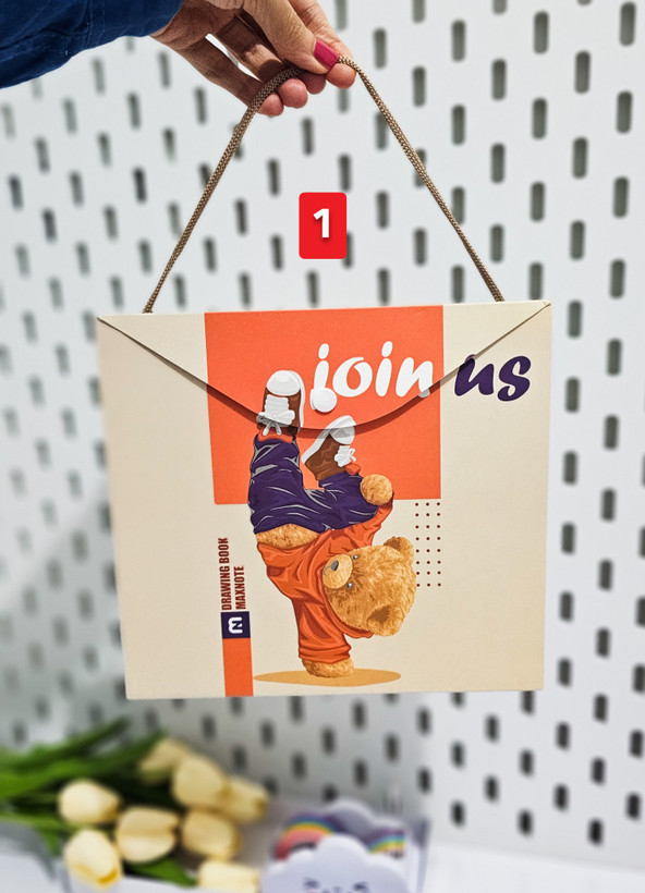 دفتر نقاشی کیفی جلد مقوایی ۶۰ برگ خرس