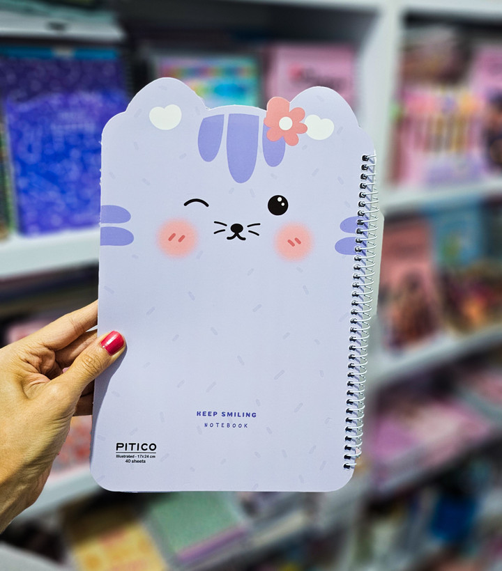 دفترهای گوش دار جلد مقوایی برند پیتیکو ۴۰ برگ گربه