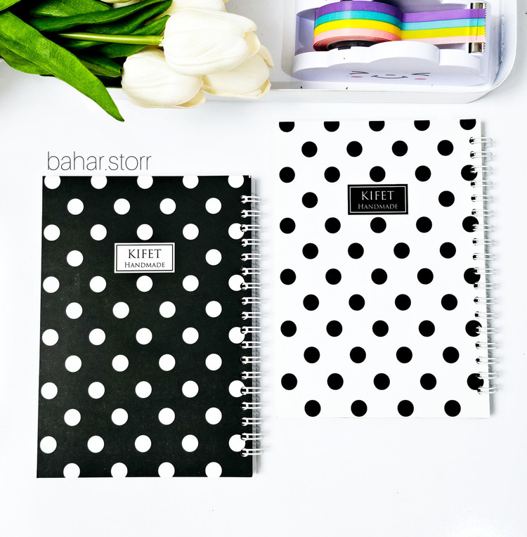 دفترچه جلدمقوایی برند کیفت ۸۰برگ توپی