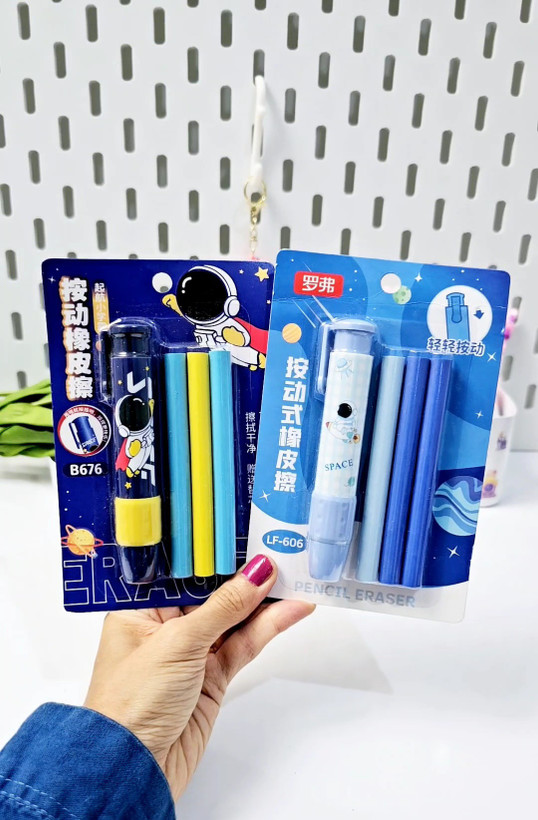 پاکن اتودی طرحدار با ۳ عدد پاکن اضافه وارداتی فضانورد