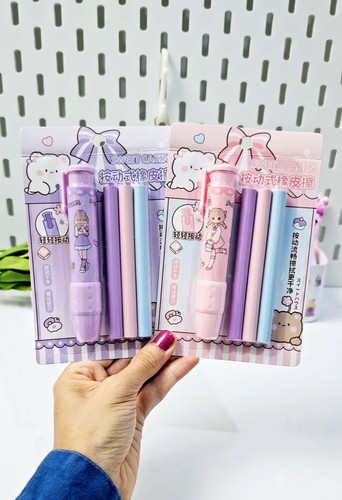 پاکن اتودی طرحدار با ۳ عدد پاکن اضافه وارداتی دختر