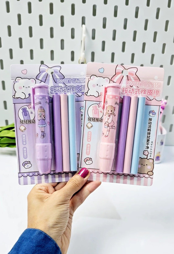 پاکن اتودی طرحدار با ۳ عدد پاکن اضافه وارداتی دختر