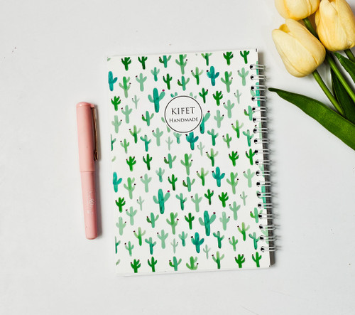 دفترچه کاکتوس جلد مقوایی برند کیفت ۸۰ برگ سبز