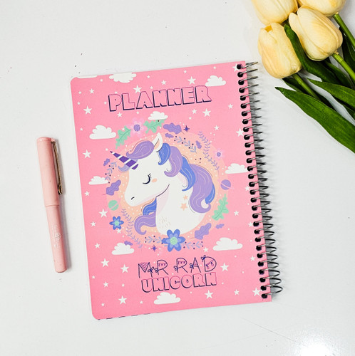 پلنر هفتگی جلدمقوایی برند مسترراد ۷۵ برگ یونیکورن