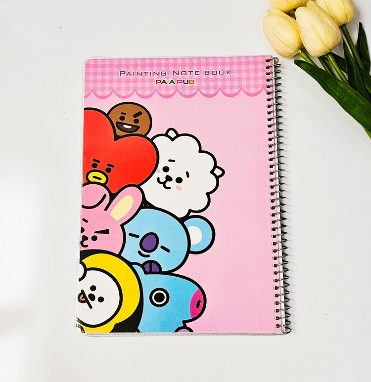 دفتر نقاشی مجلد برند پایاپاب ۶۰ برگ بی تی اس