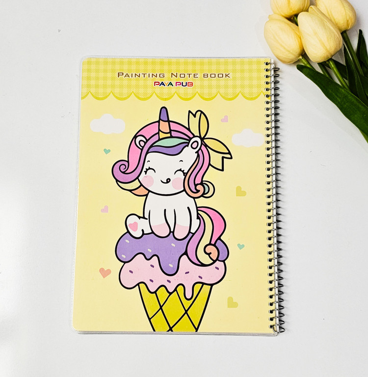 دفتر نقاشی مجلد برند پایاپاب ۶۰ برگ یونیکورن