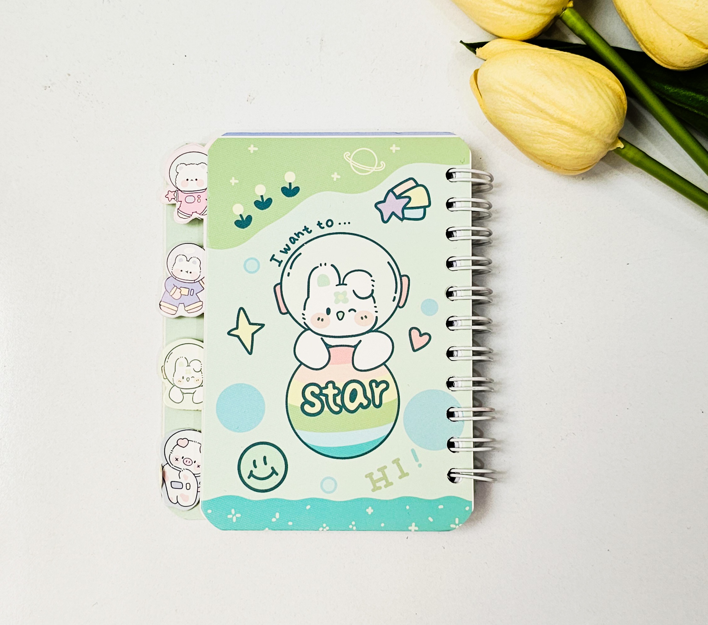 دفترچه دیوایدر دار جل مقوایی برند پیتیکو ۸۰ برگ خرگوش