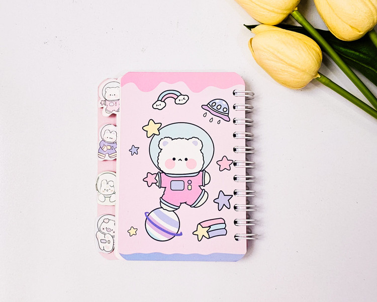 دفترچه دیوایدر دار جل مقوایی برند پیتیکو ۸۰ برگ خرس