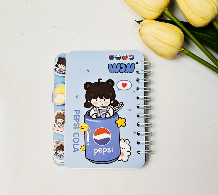 دفترچه دیوایدر دار جل مقوایی برند پیتیکو ۸۰ برگ دختر