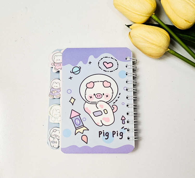 دفترچه دیوایدر دار جل مقوایی برند پیتیکو ۸۰ برگ خوک