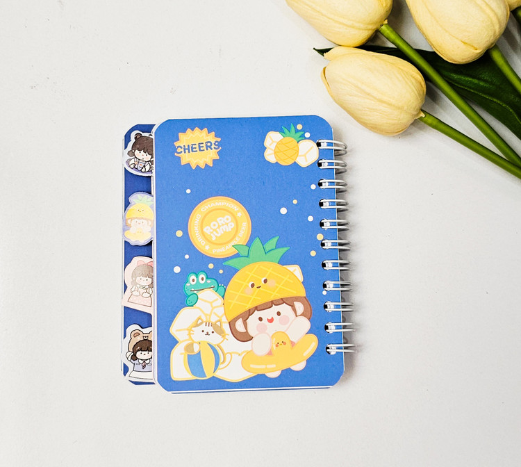 دفترچه دیوایدر دار جل مقوایی برند پیتیکو ۸۰ برگ دختر