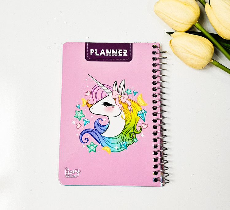 پلنر کوچک جلد مقوایی برند مسترراد ۵۰ برگ یونیکورن